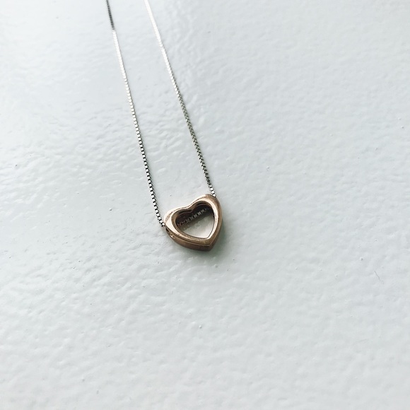 925 Sterling Silver Heart Necklace Dyadema Italy - Picture 8 of 15